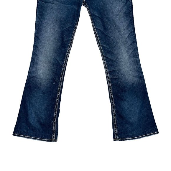 Silver Jeans Suki Distressed Embroidered Embellished Floral Bootcut Jeans 29 29 - Picture 4 of 8